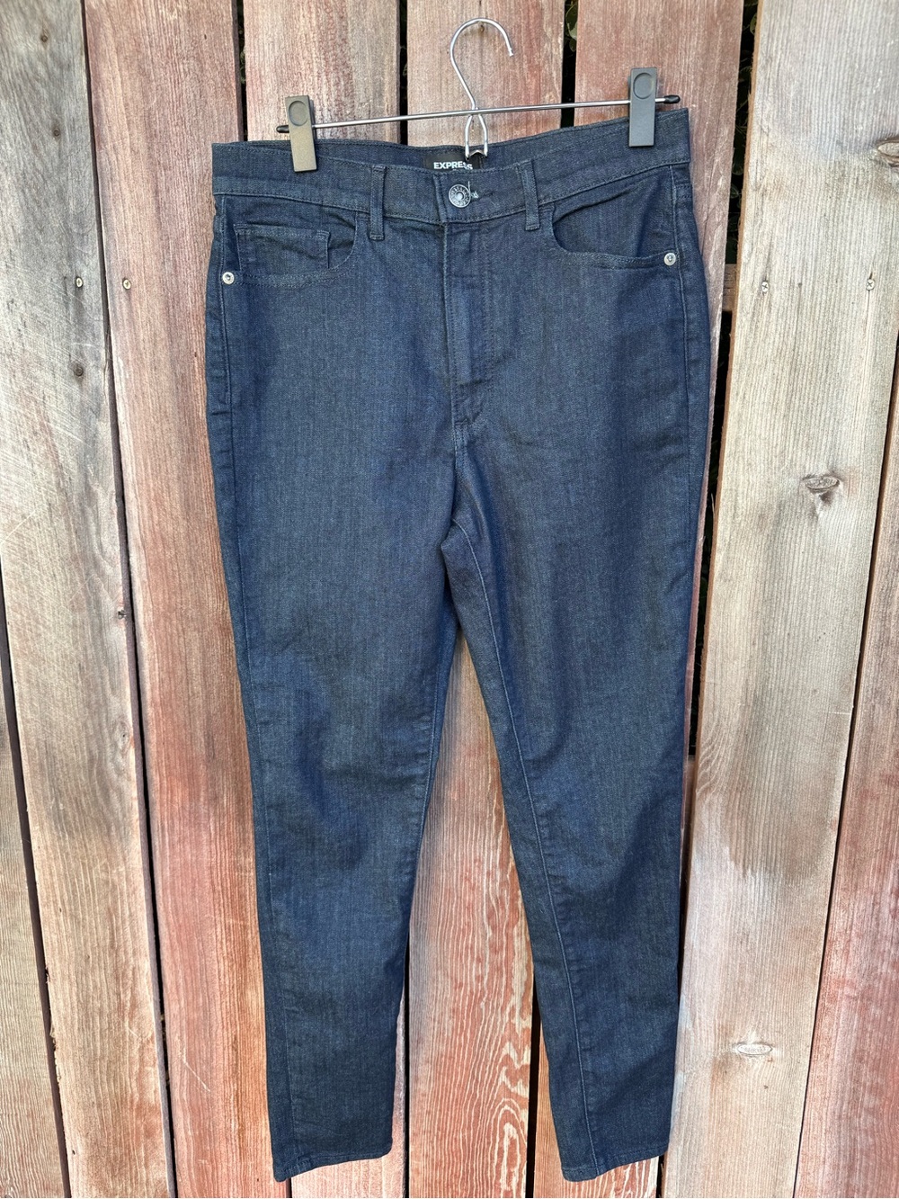Express Women's Dark Blue High Rise Skinny Denim Jeans Size 10 Regular